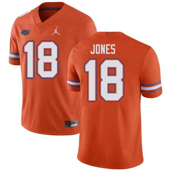 Jordan Brand Men #18 Jalon Jones Florida Gators College Football Jersey Orange